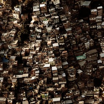 Areal view of the favela